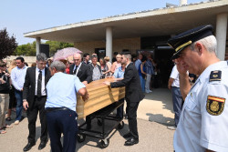 Arag&oacute;n despide al expresidente del Gobierno auton&oacute;mico, Javier Lamb&aacute;n en Ejea, su localidad natal