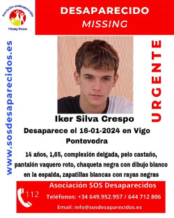 Buscan a un ni&ntilde;o de 14 a&ntilde;os desaparecido en Vigo el pasado martes