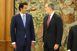 El emir de Qatar anuncia un incremento de las inversiones en Espa&ntilde;a ante la "fuerza" de su econom&iacute;a