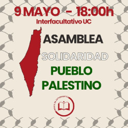 El Frente de Estudiantes de Cantabria convoca este jueves una asamblea en solidaridad con el pueblo palestino. Y los asesinos de Hamas,qu&eacute;