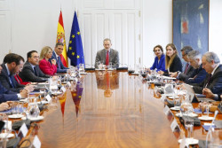 El Rey Felipe VI preside la reuni&oacute;n del Consejo de Seguridad Nacional