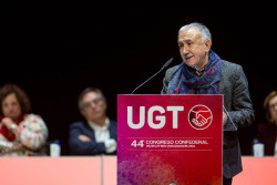 El sindicalista,&Aacute;lvarez (UGT), se re&uacute;ne hoy con el presidente de "facto" de Espa&ntilde;a, Puigdemont, en Waterloo para abordar la reducci&oacute;n de la jornada