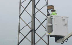 Endesa instala 7 cajas nido en torres el&eacute;ctricas para preservar el arrendajo azul en Catalunya