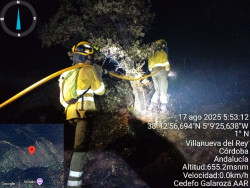 Estabilizado el incendio de Villanueva del Rey (C&oacute;rdoba) y reabierta al tr&aacute;fico la N-432