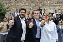 Feij&oacute;o acusa a S&aacute;nchez de hablar de sequ&iacute;a s&oacute;lo por las elecciones y promete un pacto para "poner agua donde no hay"