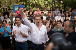 Feij&oacute;o pide apoyo en Catalu&ntilde;a a votantes del nacionalismo y de Podemos que rechazan la "divisi&oacute;n" y que Vox decida