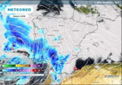 La borrasca Nuria dejar&aacute; una nueva tanda de lluvia con acumulados de hasta 150 l/m2 en el Sistema Central