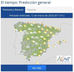 La lluvia da una tregua a la espera de la llegada de la borrasca Konrad con una masa de aire h&uacute;medo a la Pen&iacute;nsula