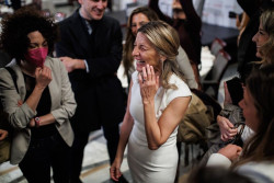 La ministra comunista Yolanda D&iacute;az dicen que pedir&aacute; en breve su entrada en el PSOE de S&aacute;nchez