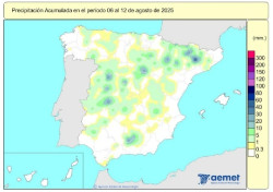 Las lluvias acumuladas desde octubre est&aacute;n un 12% por encima de su valor normal, con 647 l/m2