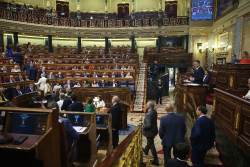 Los diputados de Vox demoran su llegada al Congreso e interrumpen a S&aacute;nchez en protesta por sus retrasos ante el Rey