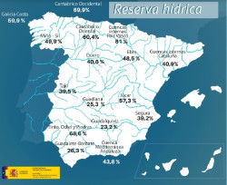 Los embalses bajan hasta el 37,9% de su capacidad total, su peor situaci&oacute;n desde 1995