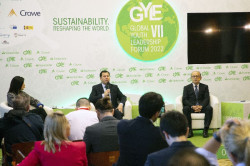 Marcano inaugura el Global Youth Leadership Forum en el Palacio de la Magdalena que contar&aacute; el martes con la presencia de Felipe VI