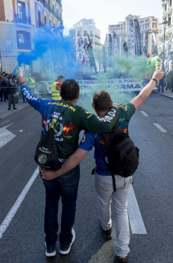 Polic&iacute;as y guardias civiles convocados por Jusapol se manifiestan en Madrid para reclamar una jubilaci&oacute;n digna