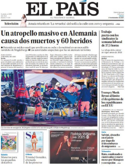 Primeras p&aacute;ginas de los diarios llegados esta noche a nuestra redacci&oacute;n