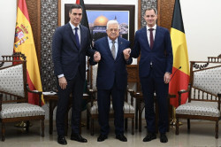 S&aacute;nchez defiende ante Abbas que la Autoridad Palestina  asuma el control de Gaza y la soluci&oacute;n de dos Estados