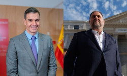 S&aacute;nchez traslada por tel&eacute;fono a Junqueras la necesidad de que le confirme sus votos