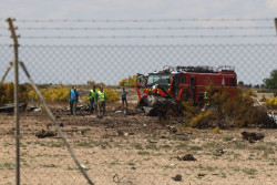 Se estrella un F-18 en la base a&eacute;rea de Zaragoza y el piloto consigui&oacute; eyectarse