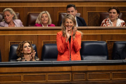Yolanda D&iacute;az defiende una "alianza democr&aacute;tica" de las izquierdas pero no una "suma de siglas", ante la idea de Rufi&aacute;n