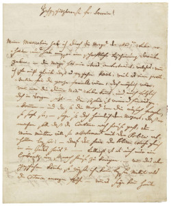 A subasta una carta de Mozart previa a un matrimonio `forzoso` por 350.000 euros