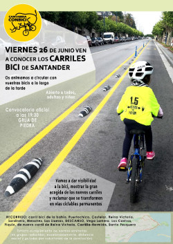 Cantabria ConBici organiza el viernes un paseo para conocer los carriles bici de Santander