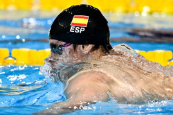 Carles Coll, s&eacute;ptimo del mundo en 200 braza tras empezar a ritmo de r&eacute;cord mundial