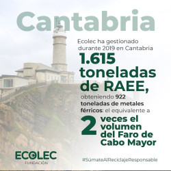 Ecolec gestiona en Cantabria 514 toneladas de residuos electr&oacute;nicos durante el primer trimestre