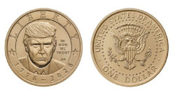EEUU confirma que acu&ntilde;ar&aacute; una moneda de un d&oacute;lar con la imagen de Trump