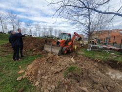 El alcalde, Javier López Estrada ha visitado las obras de mejora de alcantarillado municipal