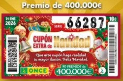 El Extra de Navidad de la ONCE reparte m&aacute;s de 25 millones de euros en premios mayores en media Espa&ntilde;a