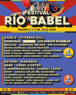 El festival R&iacute;o Babel confirma a Yerai Cort&eacute;s, Bebe o Caravan Palace, adem&aacute;s del escenario Babel Comedy, para humoristas