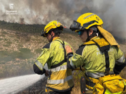 El fuego de Segorbe afecta a 633 hect&aacute;reas de superficie en un per&iacute;metro de 15 kil&oacute;metros