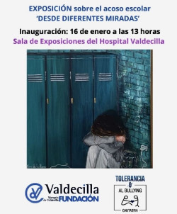 El Hospital Valdecilla acoge desde el jueves una exposición sobre el acoso escolar y el suicidio