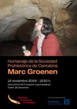 El investigador belga, Marc Groenen, distinguido por la Sociedad Prehist&oacute;rica de Cantabria