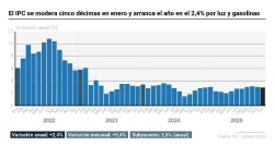 El IPC arranca el a&ntilde;o en el 2,4% y los precios por las nubes