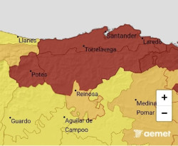 El litoral c&aacute;ntabro, en aviso rojo hasta las 17.00 horas por m&aacute;ximas de 41 grados