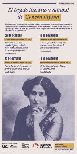 El Parlamento acoge hoy una conferencia por los actos del 70 aniversario de la muerte de Concha Espina