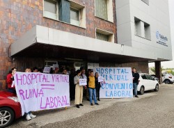 El personal del Hospital Virtual Valdecilla reivindica un convenio y salarios acordes al resto de empleados públicos