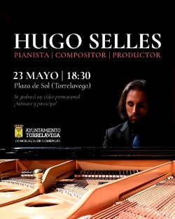 El pianista Hugo Selles ofrecerá este jueves un concierto en Torrelavega, que servirá de vídeo promocional