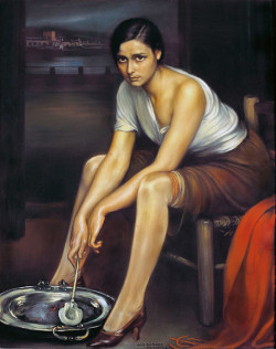 El Thyssen ya alberga `La chiquita pionera` de Julio Romero de Torres, la "Gioconda sin sonrisa"