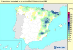 Espa&ntilde;a registra 620 l/m2 de lluvias acumuladas desde el 1 de octubre y se mantiene en un 7% por encima de lo normal