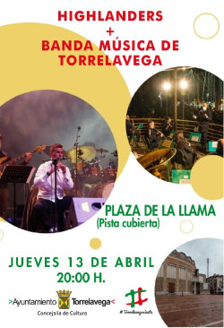 Highlanders y la Banda Municipal de Música actúan mañana en Torrelavega
