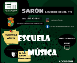 Inicio de actividad de la Escuela de M&uacute;sica en Sar&oacute;n