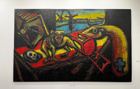 `Interior espa&ntilde;ol con exterior holand&eacute;s`, cuadro de "valor incalculable" de V&iacute;ctor Mira que deja "impresionado" al Rey