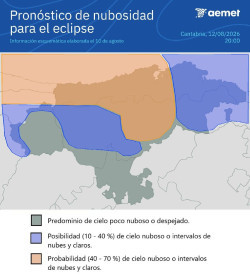 La AEMET prev&eacute; despejado en el sur y Li&eacute;bana y posibles nubes en el centro y litoral el d&iacute;a del eclipse