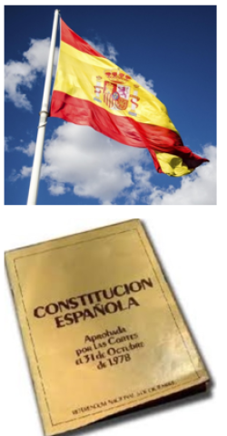 La Constitución y la Bandera Española
