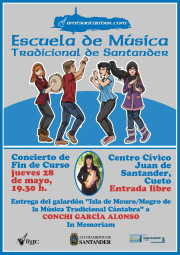 La Escuela de M&uacute;sica Tradicional de Santander celebra ma&ntilde;ana su concierto de fin de curso con homenaje a Conchi Garc&iacute;a