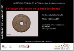 La fusayola del Castro de La Pe&ntilde;a de S&aacute;mano, pieza del mes del MUPAC