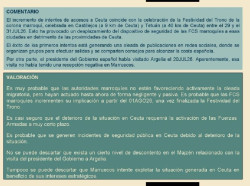 La Inteligencia militar vio a Marruecos "negligente y pasivo" y valor&oacute; que "intentar&aacute; explotar" la crisis de Ceuta