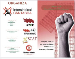 La Intersindical Cántabra celebrará en la Plaza Mayor de Torrelavega su tradicional concentración del 1 de Mayo